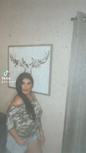 Load and play video in Gallery viewer, Off The Shoulder Army Top
