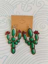 Load image into Gallery viewer, Green Cactus Earrings
