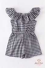 Load image into Gallery viewer, Black Plaid Romper
