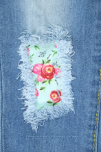 Load image into Gallery viewer, Floral Top With Denim Jean Set
