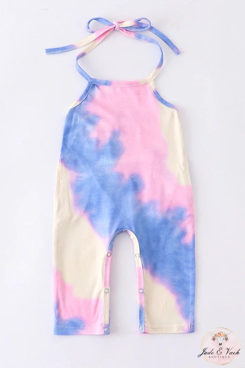 Tie Dye Baby Girl Romper