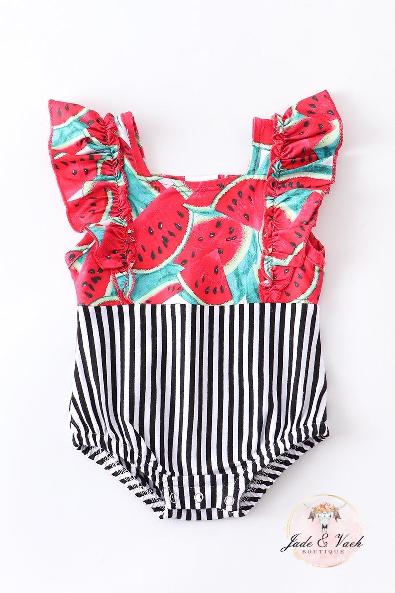 Watermelon Baby Girl Romper