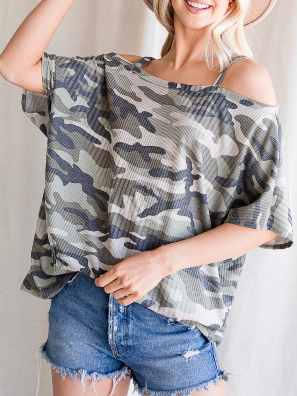 Off The Shoulder Army Top