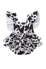 Load image into Gallery viewer, Cow Print Romper
