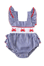 Load image into Gallery viewer, Crab Ruffle Romper
